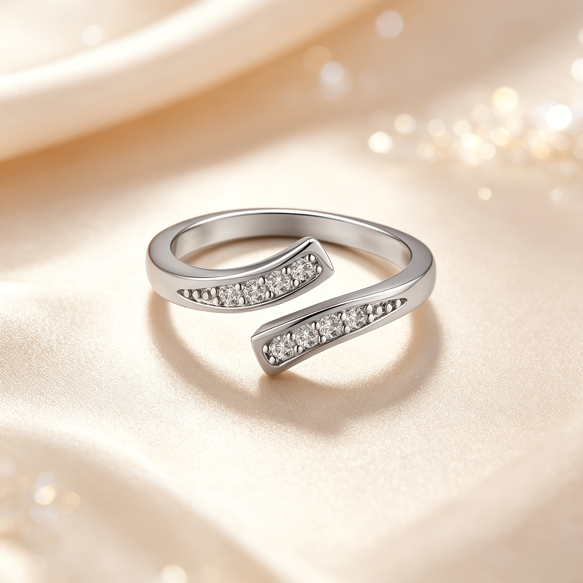 Geometric Line Band Ring for Women, Fashionable Design